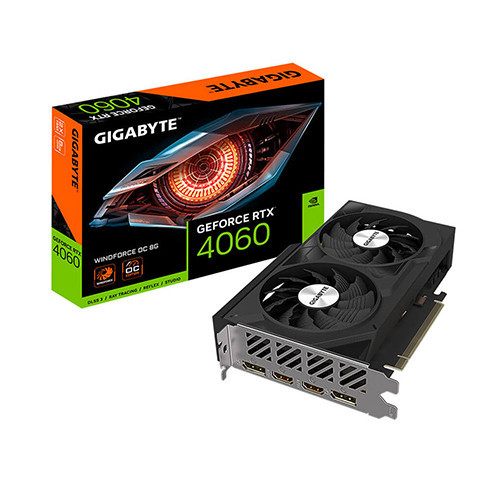 VGA Gigabyte RTX 4060 Windforce OC 8GB (N4060WF2OC_8GD)