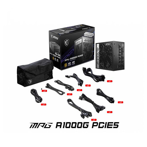 Nguồn Máy Tính MSI MPG A1000G PCIE 5.0 (1000W, 80 Plus Gold, ATX 3.0)