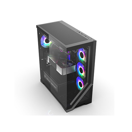 Vỏ case KENOO ESPORT FK800 (Case Bể Cá, Màu Đen, ATX)