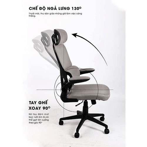 Ghế Công Thái Học VITRA ERGO VISION X301 Black-Grey