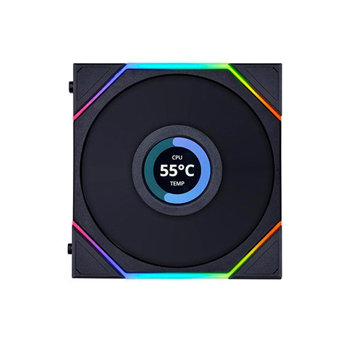 Fan Case Lian Li TL120 LCD reverse blade Single Black (Màn Hình LCD, Led Vô Cực, Đảo Chiều)
