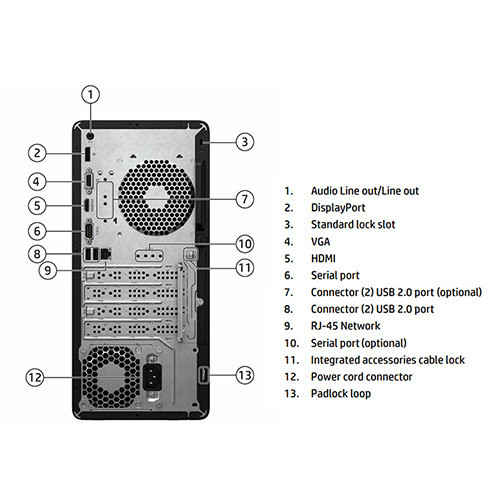 PC HP Pro Tower 280 G9 PCI AY1Y3PT (Core i5-14500 | 16GB | 512GB SSD | Wifi + BT | Key | Mouse | Win11 | 1Y)