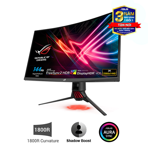 Màn hình Asus ROG Strix XG32VQ 32 inch WQHD HDR 144Hz Aura Sync FreeSync2 Cong