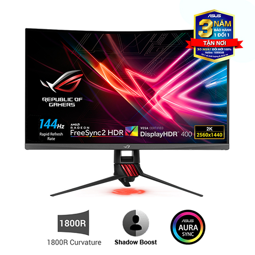 Màn hình Asus ROG Strix XG32VQ 32 inch WQHD HDR 144Hz Aura Sync FreeSync2 Cong