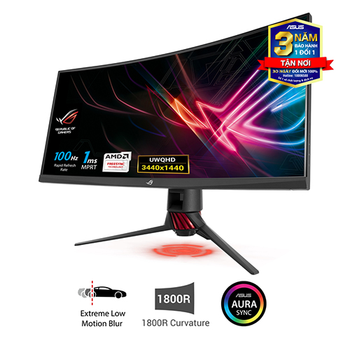 Màn hình Game Cong ASUS ROG Strix XG35VQ 35 inch Ultra Wide QHD1ms MPRT 100Hz 21:9 100Hz Aura Sync FreeSync 