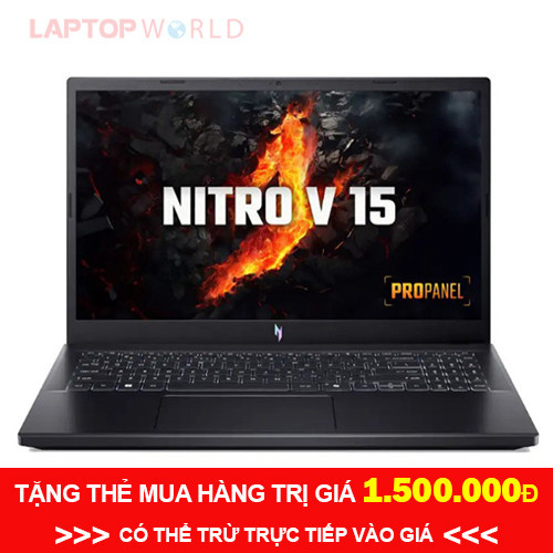 Laptop Acer Nitro V 15 ProPanel ANV15-51-500A NH.QNASV.008 (Core i5-13420H | 16GB | 512GB | RTX 2050 4GB | 15.6 inch FHD 180Hz | Win 11 | Đen)