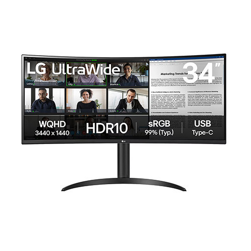 Màn Hình LG UltraWide 34WR55QK-B (34 inch | WQHD | VA | 100Hz | 5ms | USB Type-C | Cong)