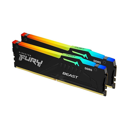 Ram Kingston FURY Beast RGB 32GB (2x16GB) DDR5 6000Mhz (KF560C40BBAK2-32)