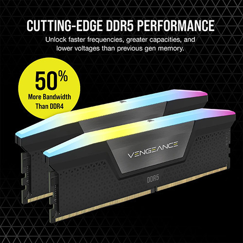 Ram Corsair Vengeance RGB 64GB (2x32GB) DDR5 6000Mhz (CMH64GX5M2B6000C38)