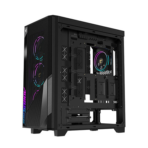 Vỏ Case AORUS C500 GLASS (eATX/Màu đen/kèm 4 quạt ARGB)