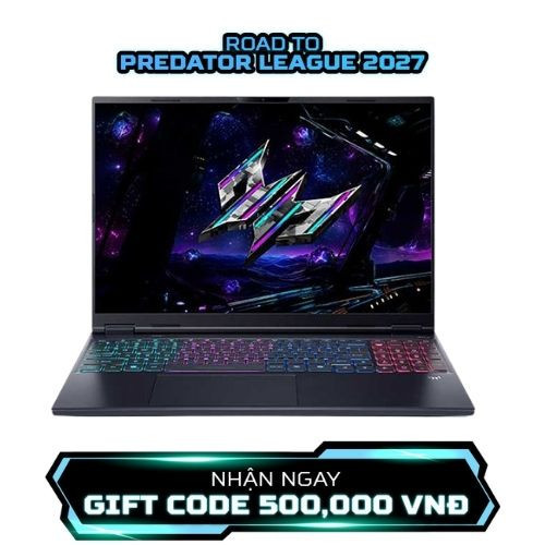 Laptop Acer Predator Helios Neo 16S AI PHN16S-71-95MS NH.QX7SV.002 (Ultra 9 275HX | 64GB | 2TB | RTX 5070 Ti | 16 inch 2K+ OLED 240Hz | Win 11 | Đen)