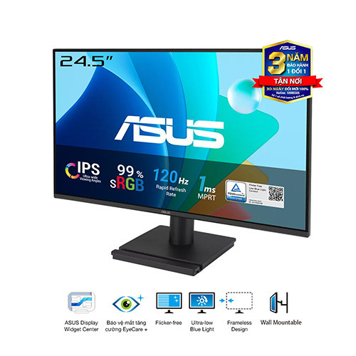Màn Hình ASUS VA259HGA (24.5 inch | IPS | FHD | 120Hz | 1ms | Speaker )
