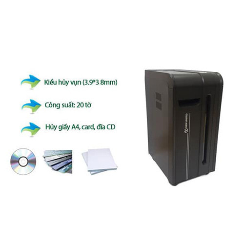 Máy hủy tài liệu New United ET-20C (Hủy vụn/ 15-20 Tờ/lần/ A4/A5)