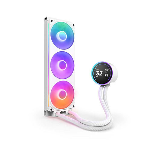 Tản Nhiệt Nước NZXT KRAKEN PLUS 360 RGB V2 WHITE - 360MM
