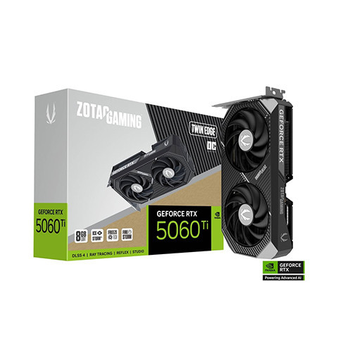 VGA ZOTAC GAMING GeForce RTX 5060 Ti 8GB GDDR7 Twin Edge OC (ZT-B50610H-10M)