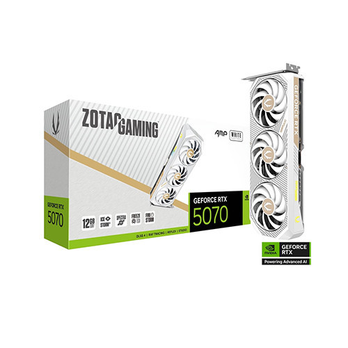 VGA ZOTAC GAMING GeForce RTX 5070 12GB GDDR7 AMP White Edition (ZT-B50700FQ-10P)