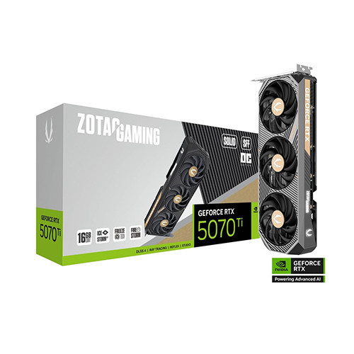 VGA ZOTAC GAMING GeForce RTX 5070 Ti 16GB GDDR7 SOLID SFF OC (ZT-B50710J3-10P)