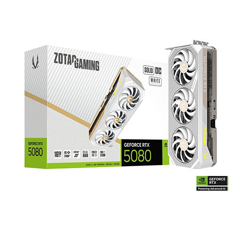 VGA ZOTAC GAMING GeForce RTX 5080 16GB GDDR7 SOLID OC White Edition (ZT-B50800Q-10P)