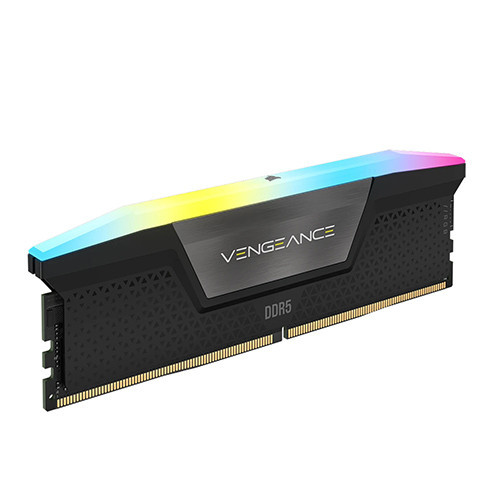 Ram PC Corsair VENGEANCE RGB 64GB (2x32GB) DDR5 6000MHz Black (CMH64GX5M2D6000C40)