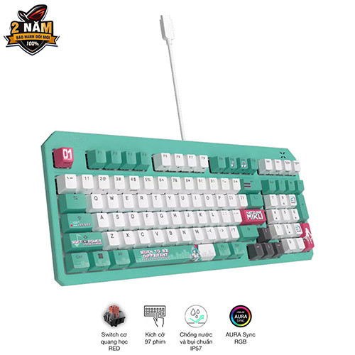 Bàn phím cơ Asus TUF K3 Gen II Hatsune Miku Edition