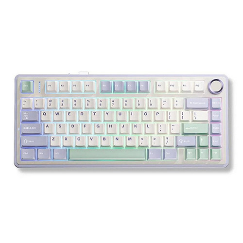 Bàn phím cơ AULA F75 3 Mode Snow Blue Outemu Silent Peach V3 switch