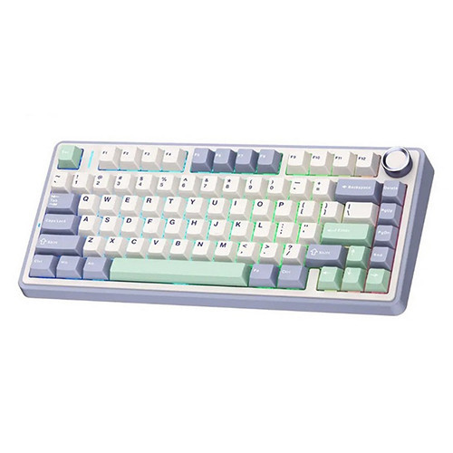 Bàn phím cơ AULA F75 3 Mode Snow Blue Outemu Silent Peach V3 switch