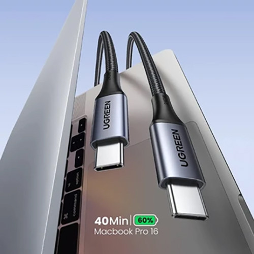 Cáp Sạc nhanh PD 3.1, dữ liệu 240W 5A USB Type-C to Type-C dài 1M, bện nylon Ugreen 15311 cao cấp