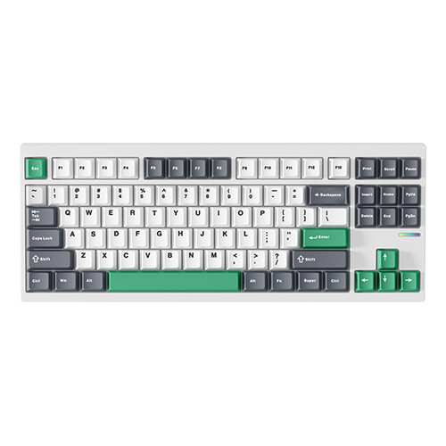 Bàn phím cơ MCHOSE GX87 Lite White Nano Spraying Matcha Latte Switch