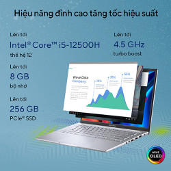 Laptop Asus Vivobook 14X OLED A1403ZA-KM067W (Core i5-12500H | 8GB | 256GB | Intel Iris Xe | 14 inch 2.8K OLED | Win 11 | Bạc)