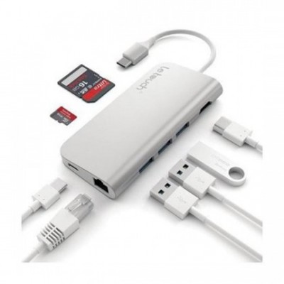 Bộ chia cổng Le Touch USB-C 8 in 1 type-C Combo Hub