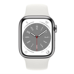 Apple Watch Series 8 GPS + Cellular 45mm viền Thép dây cao su Sliver VN/A