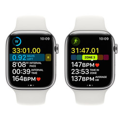 Apple Watch Series 8 GPS + Cellular 45mm viền Thép dây cao su Sliver VN/A