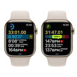 Apple Watch Series 8 GPS + Cellular 41mm viền Thép dây cao su Gold VN/A