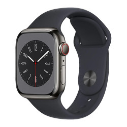 Apple Watch Series 8 GPS + Cellular 45mm viền Thép dây cao su Graphite VN/A