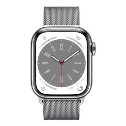 Apple Watch Series 8 GPS + Cellular 45mm viền Thép dây thép Sliver VN/A
