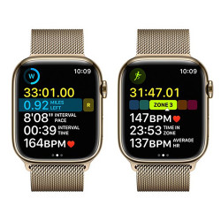 Apple Watch Series 8 GPS + Cellular 45mm viền Thép dây thép Gold VN/A