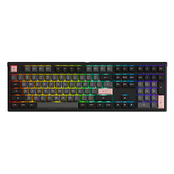 Bàn phím cơ AKKO MonsGeek MG108 Black & Pink Akko V3 Cream Yellow switch