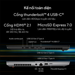 Laptop Asus Vivobook Pro 16X OLED N7601ZM-MX196W (Core i7-12700H | 16GB | 1TB | RTX 3060 6GB | 16.0inch 3.2K OLED | Win 11 | Bạc) 