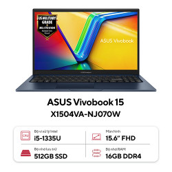 Laptop Asus Vivobook 15 X1504VA-NJ070W (Core™ i5-1335U | 16GB | 512GB | Intel Iris Xᵉ | 15.6inch FHD | Win 11 | Xanh)