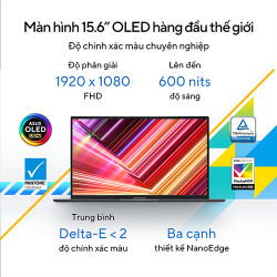 Laptop ASUS Vivobook 15 OLED A1505VA-L1201W (Core™ i9-13900H | 16GB | 512GB | Intel Iris Xᵉ | 15.6inch FHD OLED | Win 11 | Bạc)