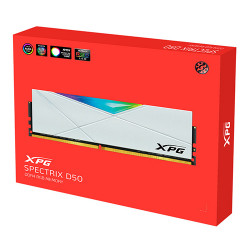 Ram PC Adata XPG Spectrix D50 RGB White 8GB (1x8GB) DDR4 3200Mhz (AX4U32008G16A-SW50)