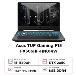 Asus TUF Gaming F15 FX506HF-HN014W (Core™ i5-11400H | Ram 8GB | 512GB SSD | RTX 2050 | 15.6inch FHD, 144Hz | Win 11 | Đen
