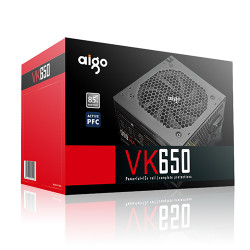 Nguồn máy tính AIGO VK650 - 650W (85 Plus/ Active PFC/ Single Rail)