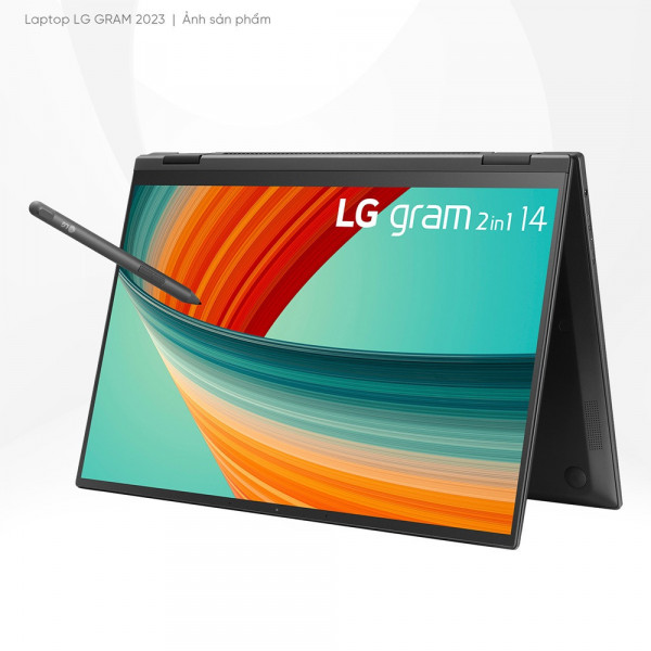 LG Gram 2023 2in1 14T90R-G.AH55A5 (Core i5-1340P | 16GB | 512GB | Intel Iris Xe | 14-inch WUXGA | Cảm ứng | Win 11 | Đen)