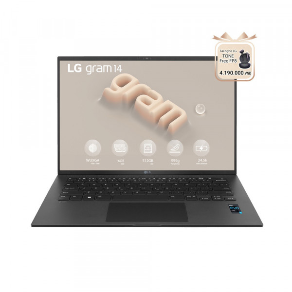 LG Gram 2023 14Z90R-G.AH75A5 (Core i7-1360P | 16GB | 512GB | Intel Iris Xe | 14-inch WUXGA | Win 11 | Đen)