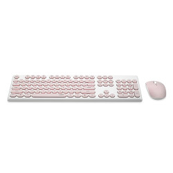 Combo Bàn phím + Chuột không dây Rapoo X260S - Pink white