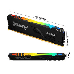 Ram Desktop Kingston Fury Beast RGB 32GB (2x16GB) DDR4 3200Mhz