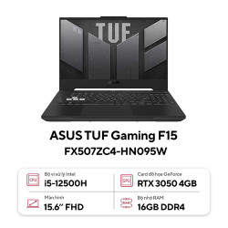 Laptop Asus TUF Gaming F15 FX507ZC4-HN095W (Core i5-12500H | 16GB | 512GB | 15.6 inch FHD | RTX 3050 | Win 11 | Xám)