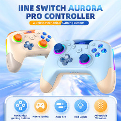 Tay cầm chơi game không dây IINE Aurora Wireless Mechanical Pro Controller Màu Cam L784