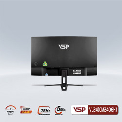 Màn hình VSP VL24 CM2406H Black (23.8 inch | FHD | VA | 75Hz | 5ms | Cong)